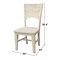 International Concepts Canyon Collection Set of 2 Solid Back Full Chairs, Unfinished C-48P - alternate 3